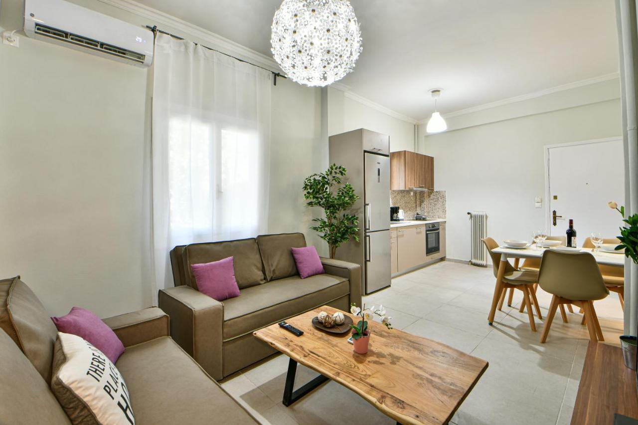 Fresh & Renovated Apartment Next To Metro Station Atenas Exterior foto
