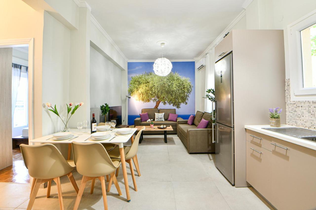 Fresh & Renovated Apartment Next To Metro Station Atenas Exterior foto